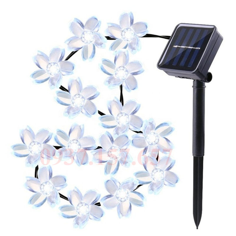 Đèn LED dây năng lượng mặt trời hình bông hoa
